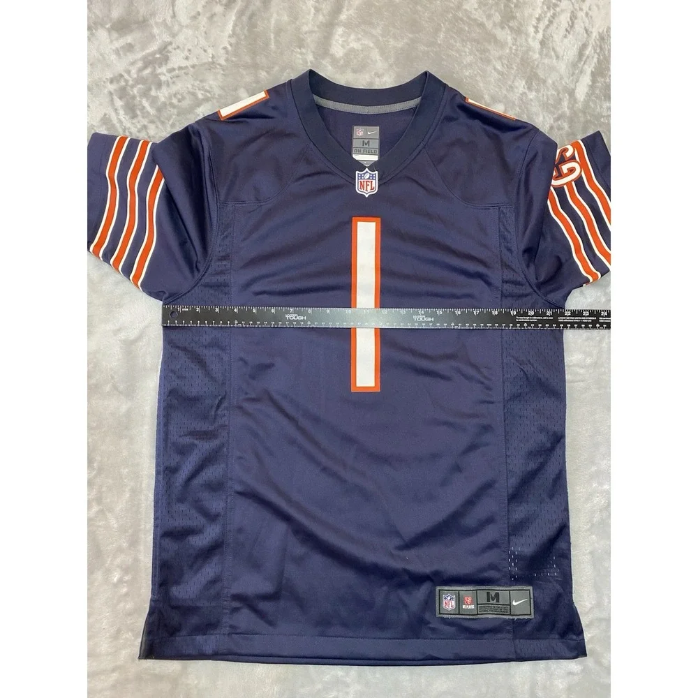 Nike NFL Chicago Bears Justin Fields #1 On Field Football Jersey Men Medium Navy